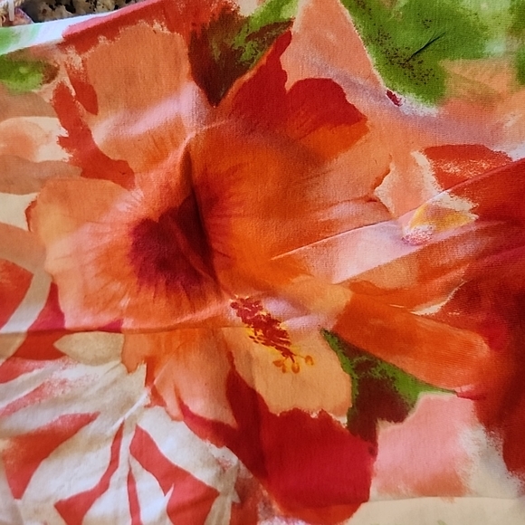 Caribbean Joe Floral top coral color - Picture 6 of 6
